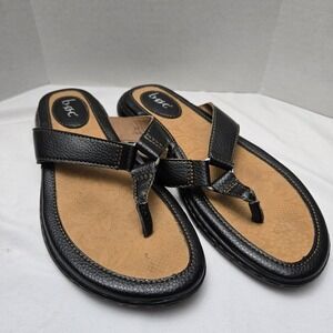 BOC Womens Thong Sandals 9M Black Flip Flops Summer Vacation Beach Cruise  Easy